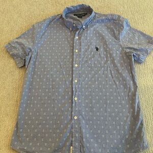 U.S. Polo Assn. Blue Patterned Men's Shirt